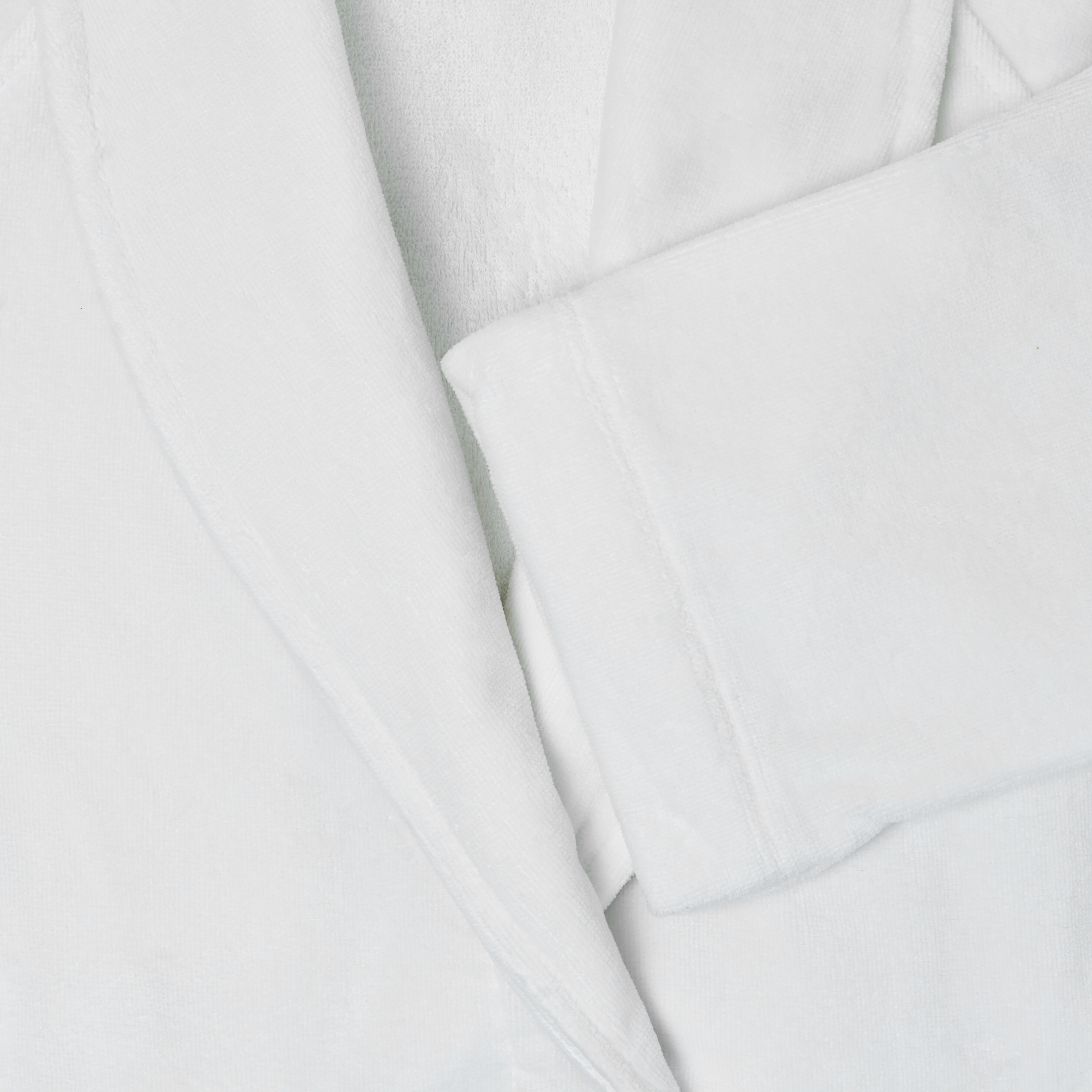 slide 2 Velour Shawl Collar Robe White