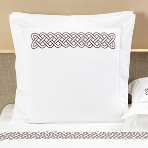 slide 1 Intreccio Embroidered Euro Sham